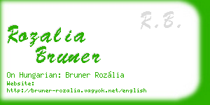 rozalia bruner business card
